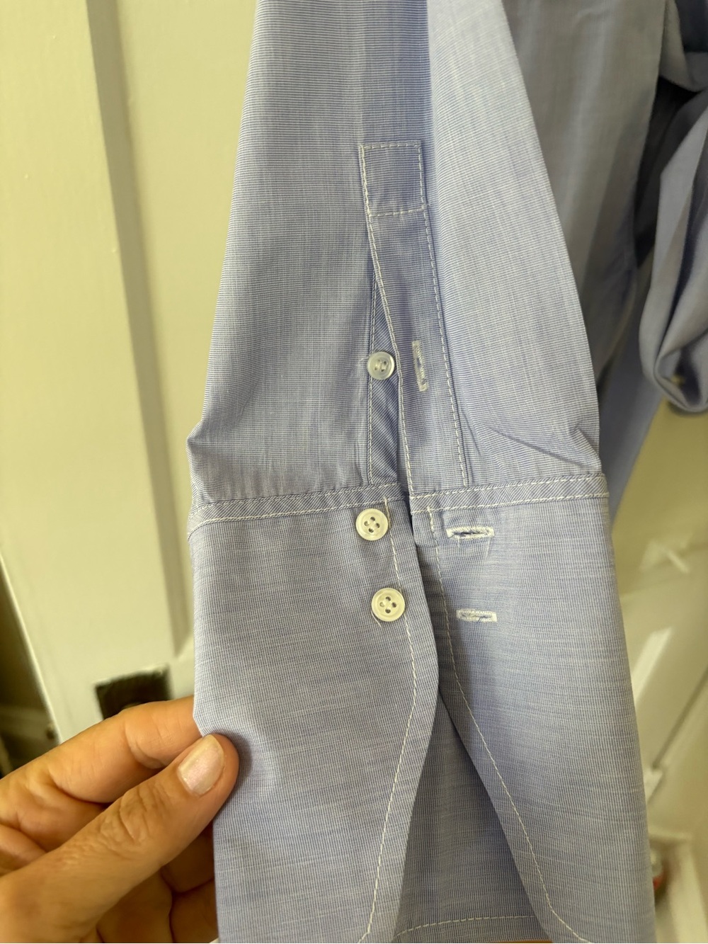 J.Crew Thomas Mason Tie-Waist Button-Up Shirt Blue Size 14 J8631 - Picture 4 of 12